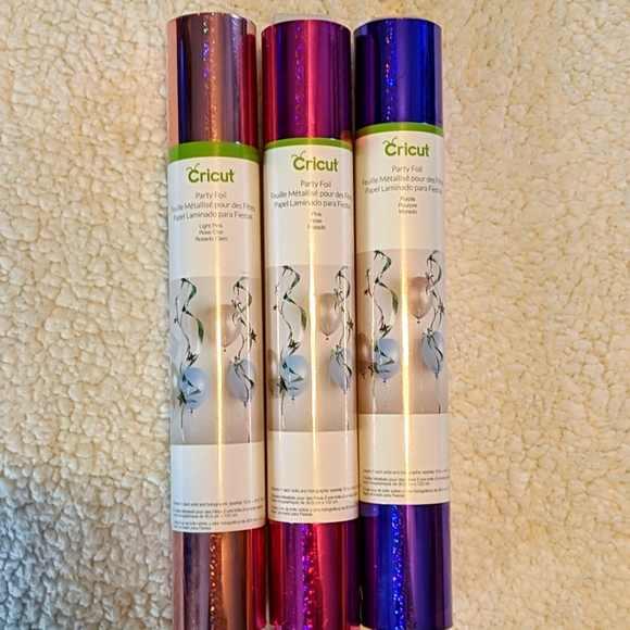 Cricut 3 Rolls of Party Foil NIP